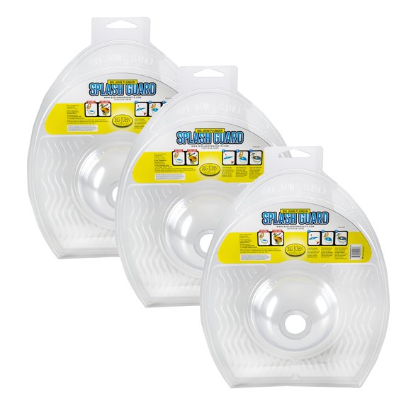Plunger Splash Guard Big John para inodoros estándar, paquete de 3