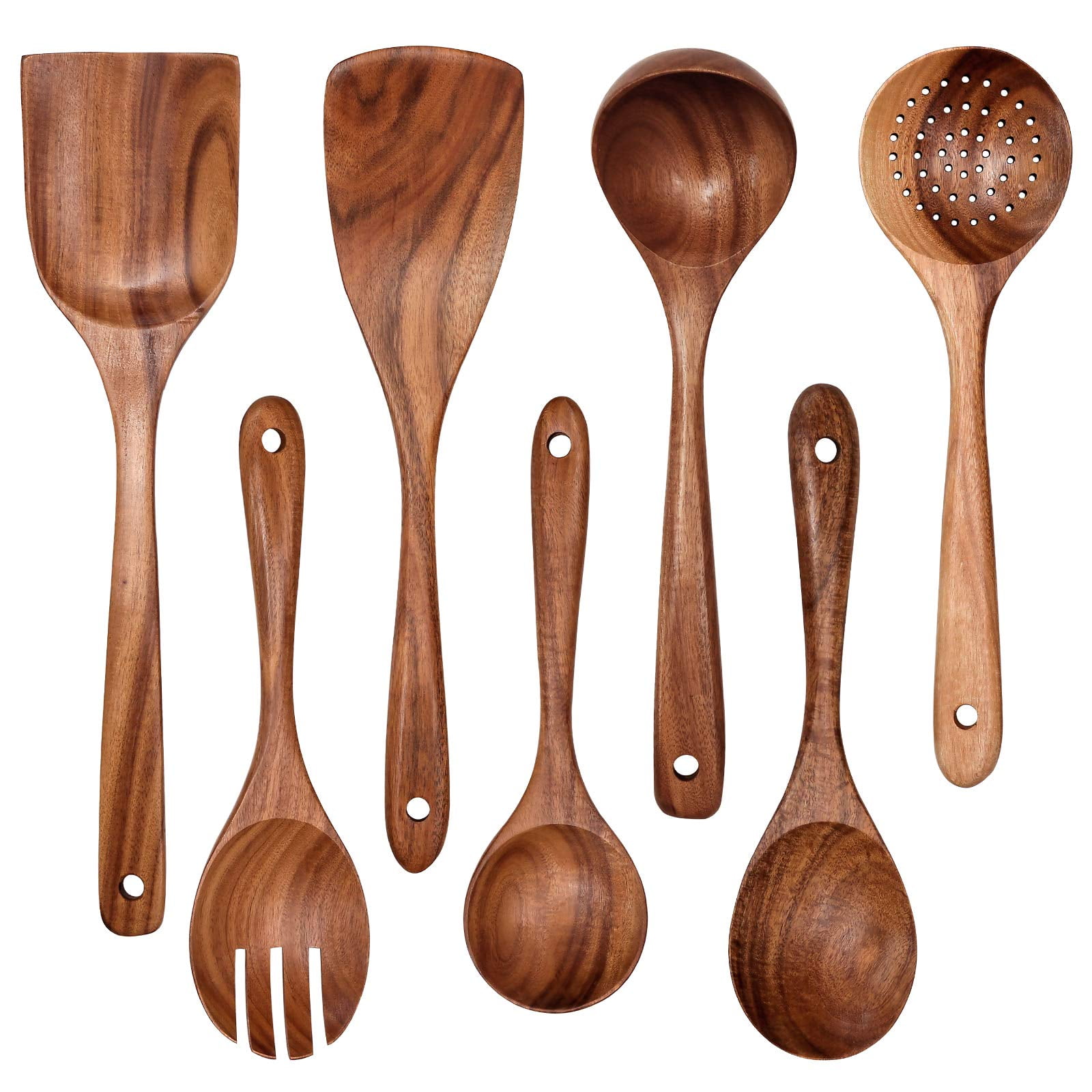 Juego De Herramientas Antiadherentes De Madera Yyltjr De 7 Piezas