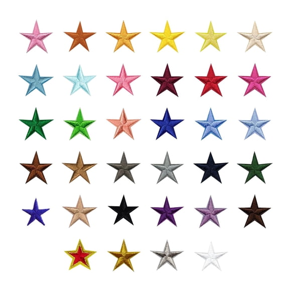 34 Piezas De Parches Para Planchar, Calcomanías, Parches Bordados De Estrellas Para Ropa, Chaqueta, Sombrero