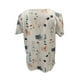 thumbnail image 2 of Floral Print Scallop Trim T-Shirt, Casual V Neck Short Sleeve T-Shirt For Spring & Summer, Women's Clothing, 2 of 3