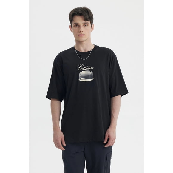 Polera Hombre Slim Negro- Vl