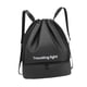 thumbnail image 5 of Mochila Con Cordón De Apertura Ancha, Bolsa De Natación Para Piscina, Senderismo, Playa, Color Negro, 5 of 5