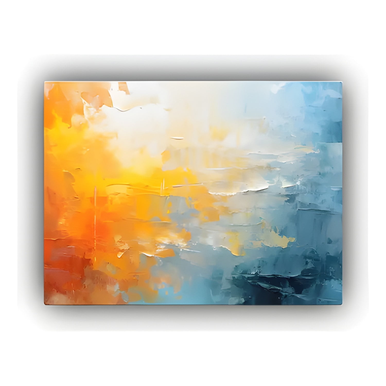 Genérico - Cuadro Abstracto Moderno Flores 65x50 Cm