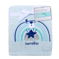 Bambino - Frazada De Coral Plush Azul Tigre Niño