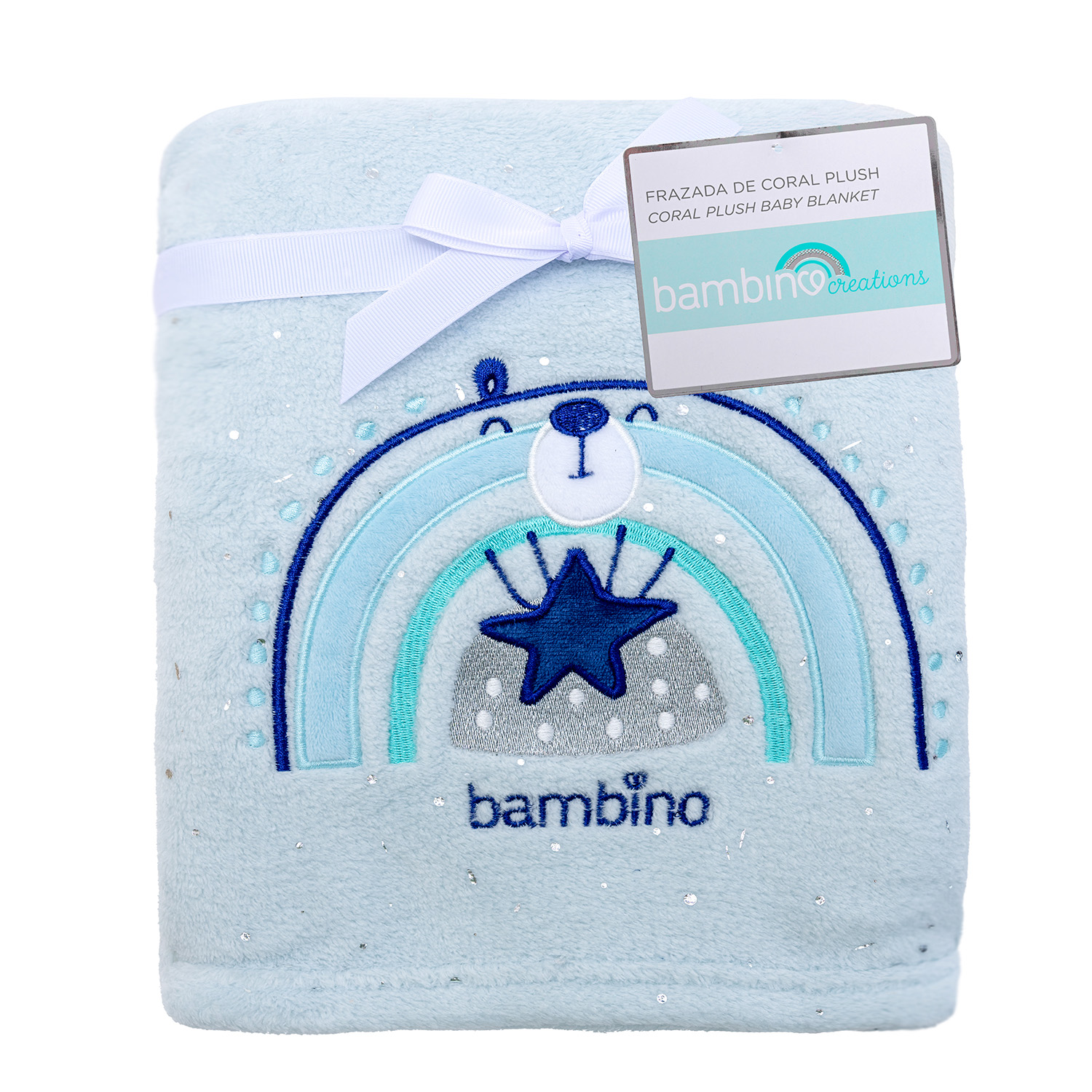 Bambino - Frazada De Coral Plush Azul Tigre Niño