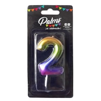 Vela Arcoiris Num 2 1 Un Palms