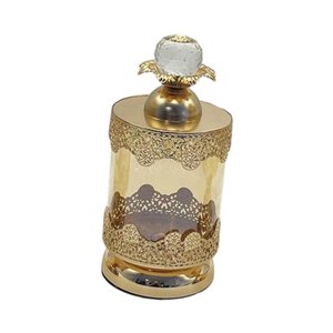 Magideal - Recipiente Europeo De Jarra De Almacenamiento De Vidrio De Vidrio Bocadillo De Boda De Bocadillo De Comida Para Cocción De Azúcar De Sal Pasta Galleta 21Cmx10.5Cm