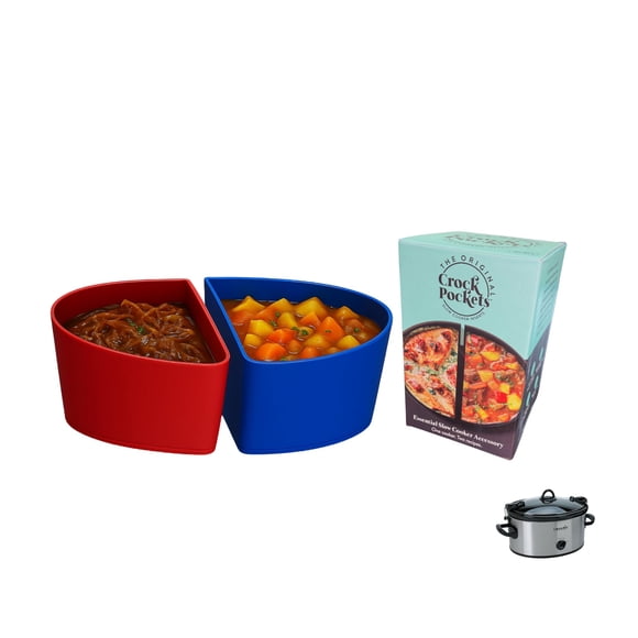 Divisores para olla de cocción lenta CrockPockets de silicona, 6 qt, paquete de 2