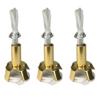 Bothyi - Soporte De Mecha Para Lámpara De Aceite, 3 Uds., Tubo De Vidrio Con Soporte Dorado Para Accesorios De Luz Larga