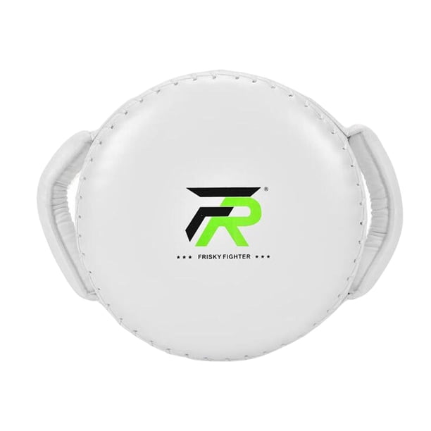 Almohadillas de boxeo de cuero sintético, accesorios para sparring, forro de EVA, tapete de boxeo transpirable para entrenamiento, MMA, mujeres y homb Blanco