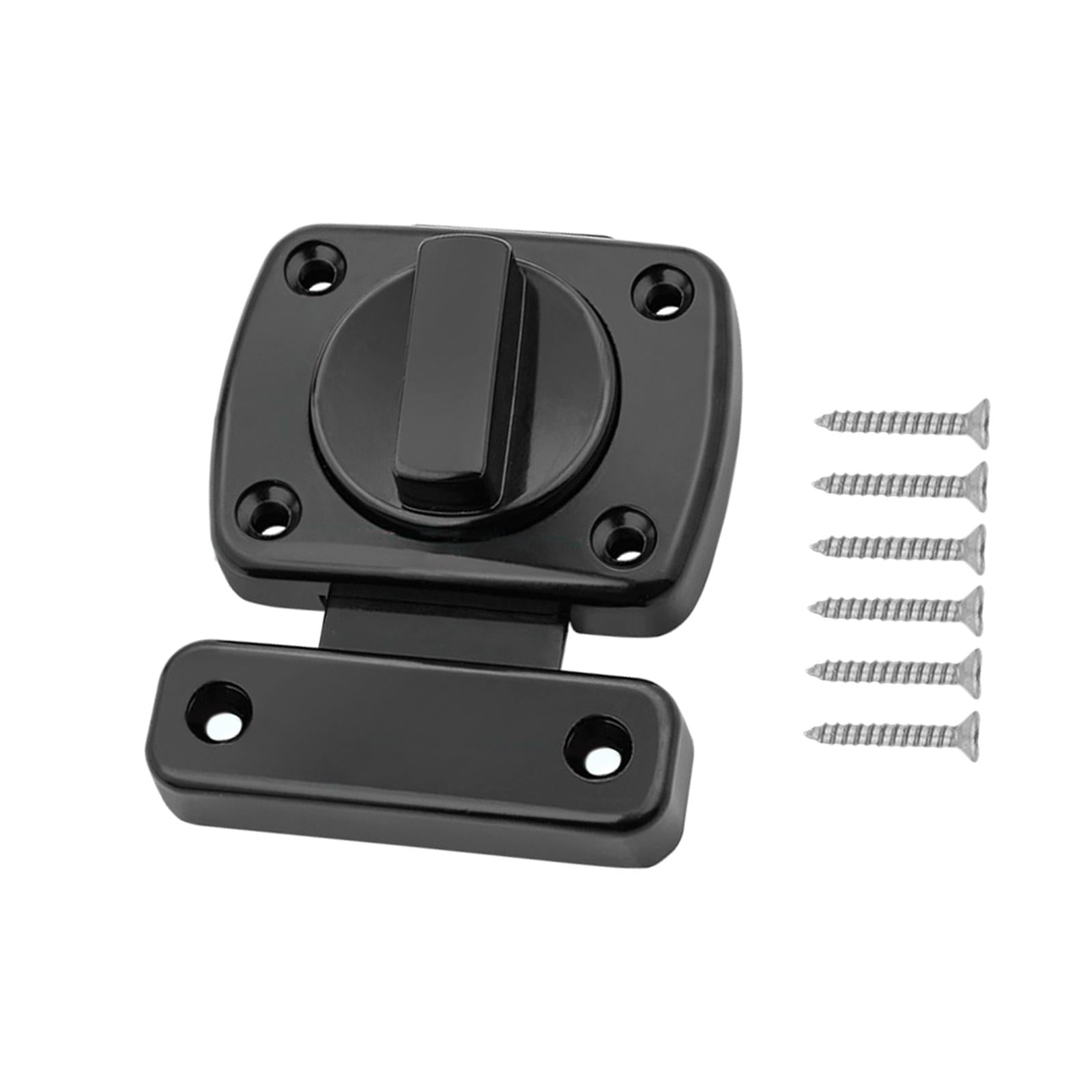 Magideal - Giratorio, Pestillo De Puerta, Cerradura De Puerta De Seguridad, Granero Doméstico Con Pestillo De Puerta De Tornillo Para Persiana, Puerta Corrediza, Negro
