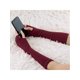 thumbnail image 4 of INSPIRA CHIC Guantes sin dedos de moda clásica unisex elásticos, calentadores de brazos, color vino tinto, talla única, 4 of 6