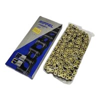 Genérico - Cadena Reforzada De Moto Riffel C/ Oring 520X120 Dorada
