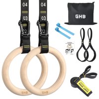 Anillos De Gimnasia Ghb Anillos De Gimnasio De Madera Con Correas Ajustables