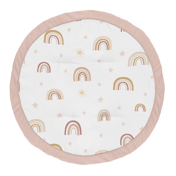 Tapete para bebés Sweet Jojo Designs Boho Rainbow Girl Tummy Time