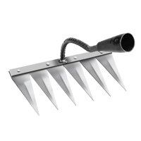 Ioensy - Azada De Jardinería Multitamaños, Herramientas De Jardín Indispensables, Acero De 6 Dientes