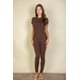 thumbnail image 3 of Saronite Leggings de Punto Suave, Elásticos y de Longitud Completa, Color Café (para Mujer), 3 of 5