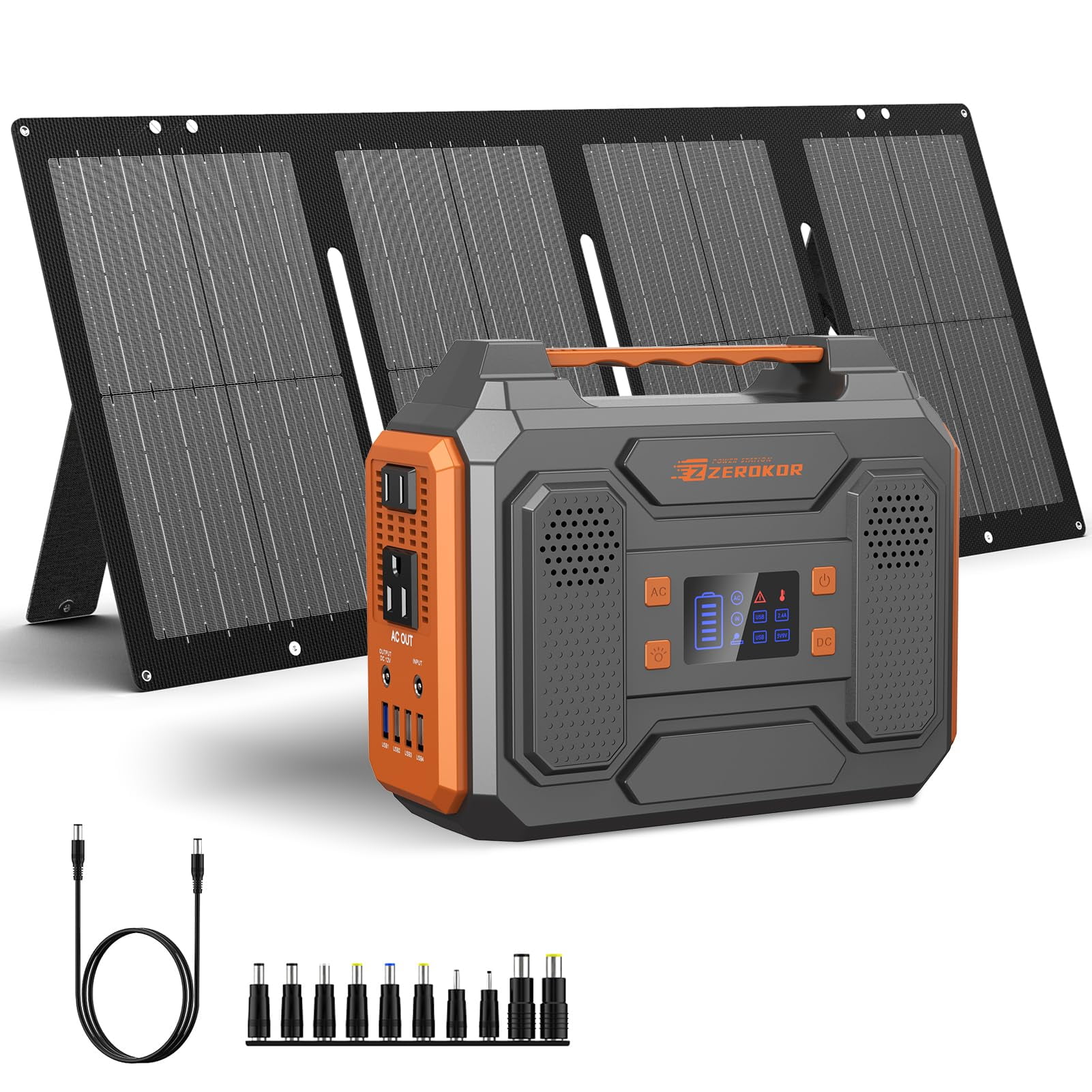 Generador Solar Portátil Zerokor 300w Central Eléctrica 280wh 110v