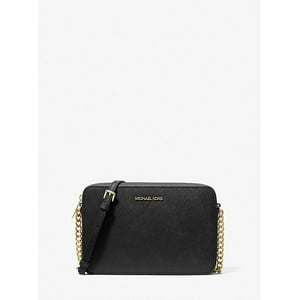 Cartera Michael Kors Top Zip Closure Saffiano Leather Crossbody, Negra