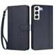 thumbnail image 3 of Funda Cartera Trébol para Samsung Galaxy S22 5G con Ranuras Tarjetas y Carga Inalámbrica Azul oscuro, 3 of 6