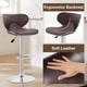 thumbnail image 5 of Juego de taburetes de bar BestOffice, altura de mostrador con respaldo de piel sintética, 5 of 8