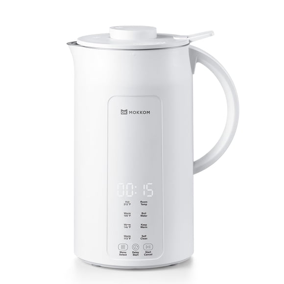 MOKKOM Máquina de Leche Vegetal 1200 ml Automática para Leche de Almendra/Soja – Blanco