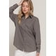 thumbnail image 5 of Camisa Fashnzfab Mezcla De Lino Manga Larga Mocha, 5 of 5