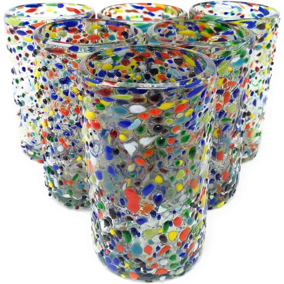 Vasos de Vidrio Soplado Dos Sueños, 6 Unidades, 14 oz (414 ml)