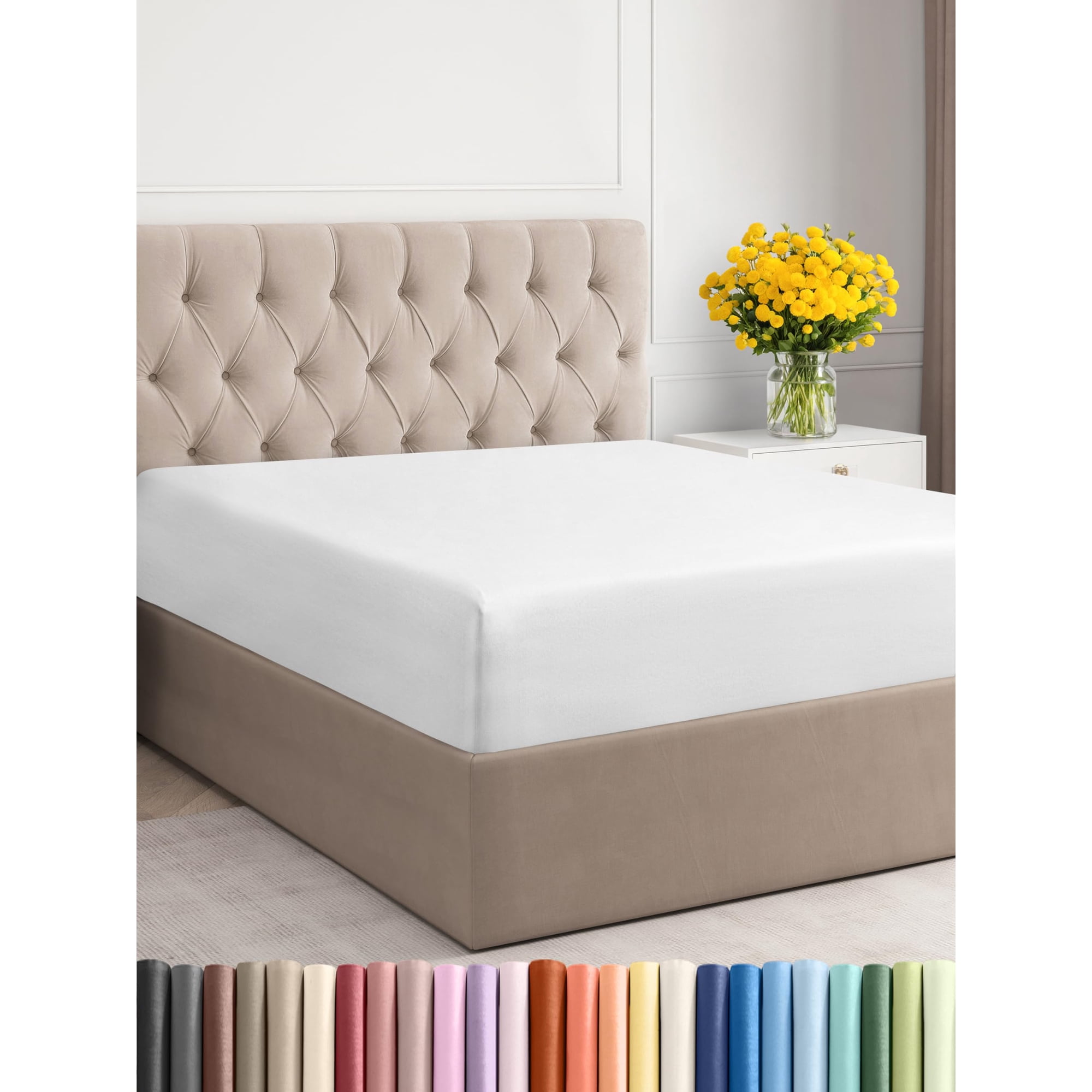 Sábana Ajustable Cgk Unlimited Hotel Luxury Queen White