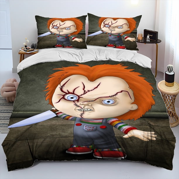 Horror Movie Character Chucky Saw Comforter Bedding SetDuvet Cover Bed Set Quilt Cover Pillowcase