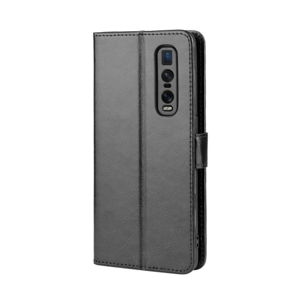 Funda tipo libro para OPPO Find X2 Pro, cartera todo‑en‑uno, funda multifuncional con tarjetero y correa de muñeca desmontable