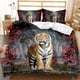 thumbnail image 2 of Tiger Animal Print Quilt Duvet Cover Set Home Textiles Pillowcase3-Piece Bedding Set, 2 of 5