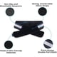 thumbnail image 5 of Cinturón Dainely, cinturón transpirable para la espalda baja, para mujeres y hombres, pélvico y lumbar, con correas de soporte ajustables y antideslizantes, color negro, 2 unidades, 5 of 7