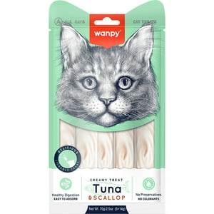 Wanpy - Snack Gato Creamy Tuna & Scallop (Cremoso De Atún & Ostión) 70Gr