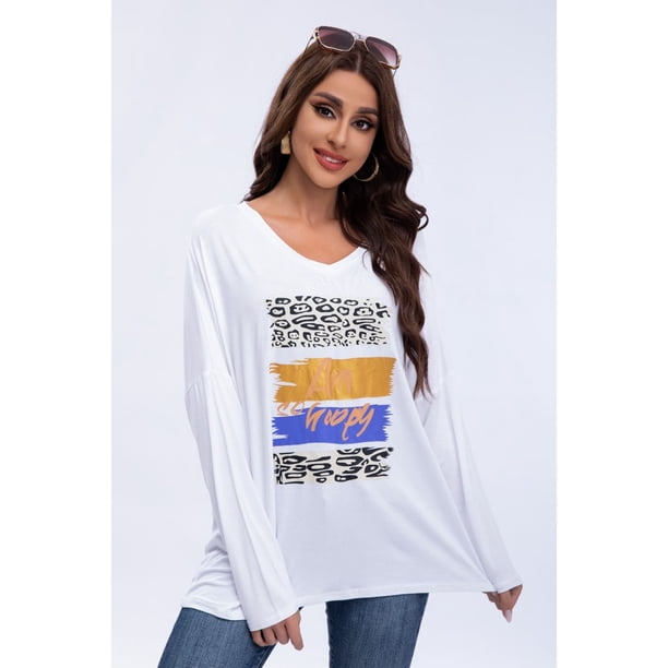 Blusa Polera Mujer Algodon Manga Larga Oversize Diseños 3306