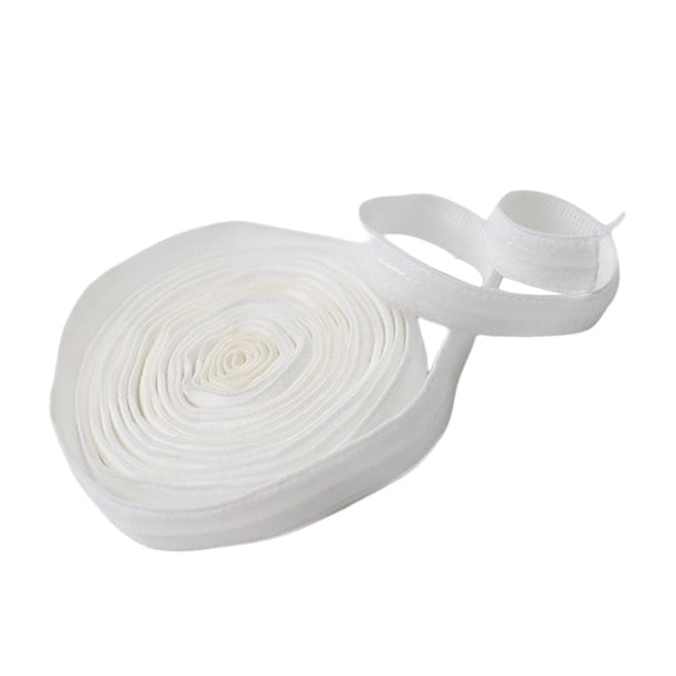 Banda elástica, accesorio de costura, bandas para el sudor, artesanías, cinta elástica con respaldo de silicona antideslizante para prendas deportivas blanco
