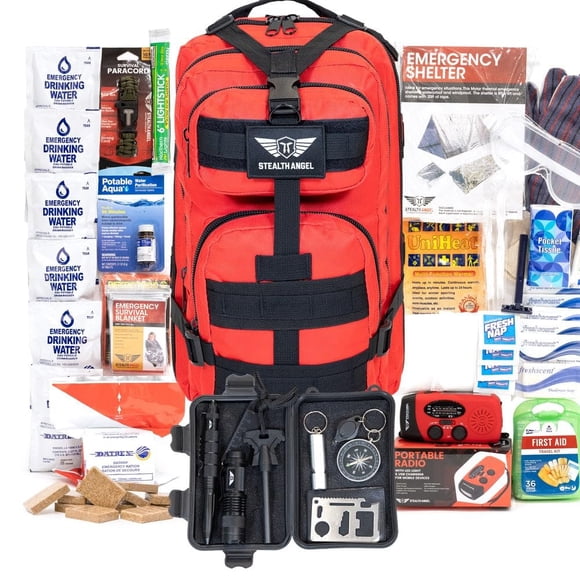 Kit de Supervivencia Stealth Angel 1 Persona 72 Horas Rojo