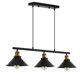 thumbnail image 1 of Lámpara colgante de 3 luces Elephant Lighting, negro mate, 95 cm, 1 of 7