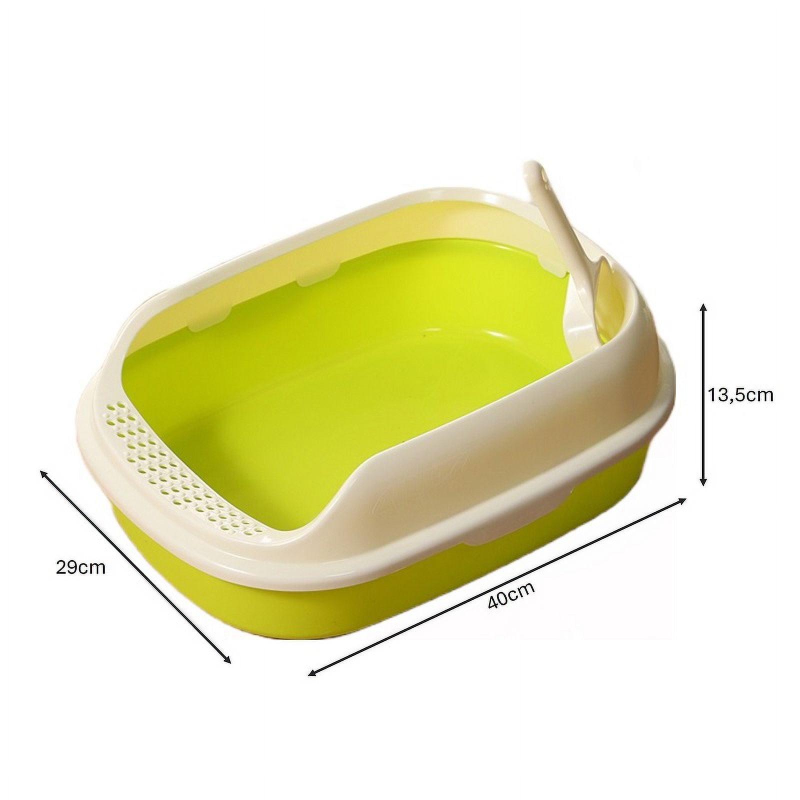 Arenero para Gatos con Borde Desmontable – Verde S