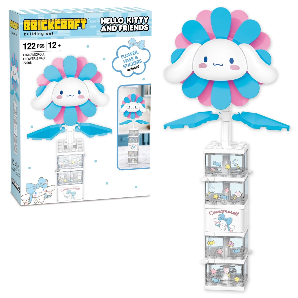 Juguete Brickcraft Florero Cinnamoroll 122 Piezas Sanrio
