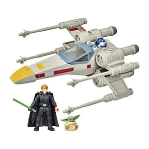 Hasbro - Juguete Figura Nave Star Wars Mission Fleet Luke Grogu