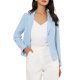 thumbnail image 5 of INSPIRE CHIC Blazer de regreso a clases para mujer, chaqueta de traje corta de verano para usar en el trabajo, azul cielo sólido, talla M, 5 of 7