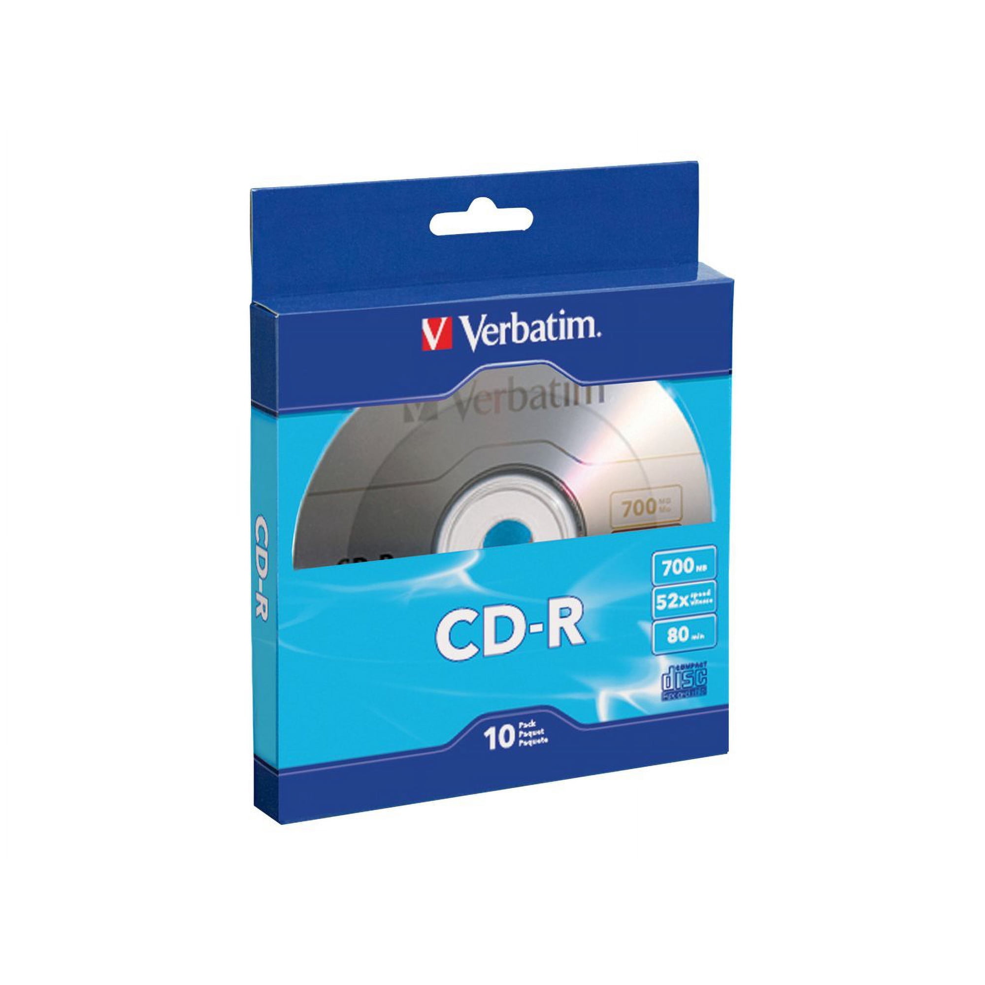 Cd-r Verbatim 700mb 80 Min 52x Disco Grabable Paquete De 10