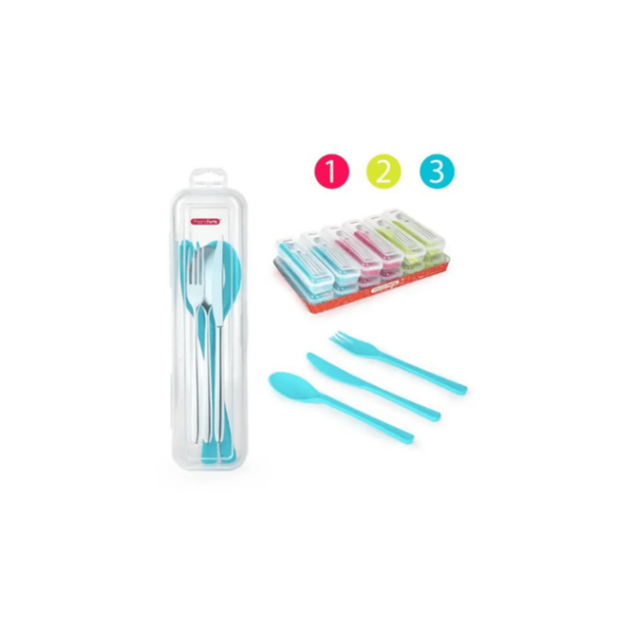 Genérico - Set 3 Cubiertos Con Estuche