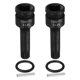 thumbnail image 1 of Uxcell 2 piezas 1/2" Drive M14 Triple Square Impact Spline Bit Socket 14mm CR-MO Steel 12-Point Triple Square Sockets con pasador de chaveta y junta tórica, 1 of 7