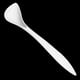 thumbnail image 2 of Cuchara Larga Melamina Talla S Blanco Perro/gato, 2 of 2