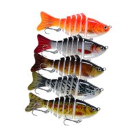 Ioensy - 5 Señuelos De Pesca, Herramientas De Pesca, Cebos De Natación Multiarticulados Para Principiantes