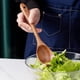thumbnail image 4 of Utensilios de cocina de madera de teca para cocinar, antiadherentes, naturales y saludables, juego de 2 piezas, 4 of 5