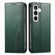 thumbnail image 1 of Funda tipo cartera para Samsung Galaxy S26 Pro de piel con cierre magnético, ranuras para tarjetas y correa para la muñeca Verde, 1 of 6
