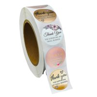 Magideal - Rollo De Pegatinas De Agradecimiento, Etiquetas Adhesivas De Agradecimiento, Etiquetas Decorativas, Sellado De Sobres, Etiquetas De Regalo Para Empres